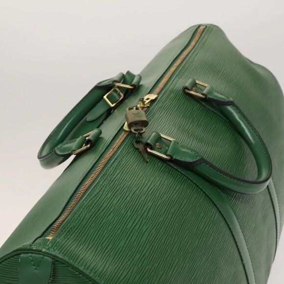 LOUIS VUITTON Epi Keepall 50 Boston Bag Green - Picture 5 of 16
